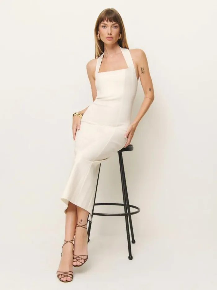 Clothing The Reformation Finnian Knit Dress Fior Di Latte