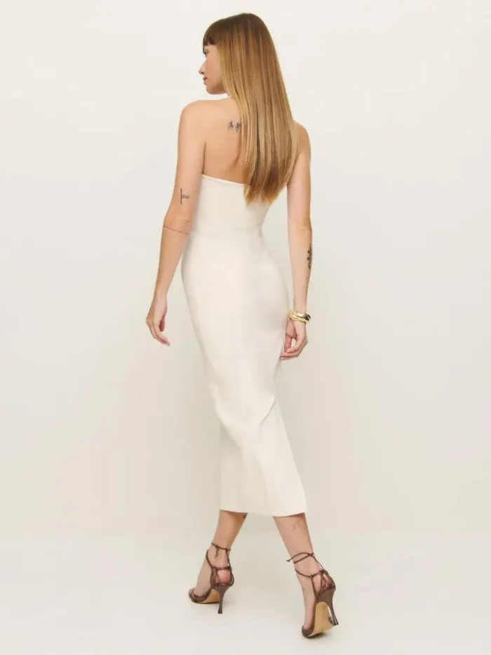 Clothing The Reformation Finnian Knit Dress Fior Di Latte