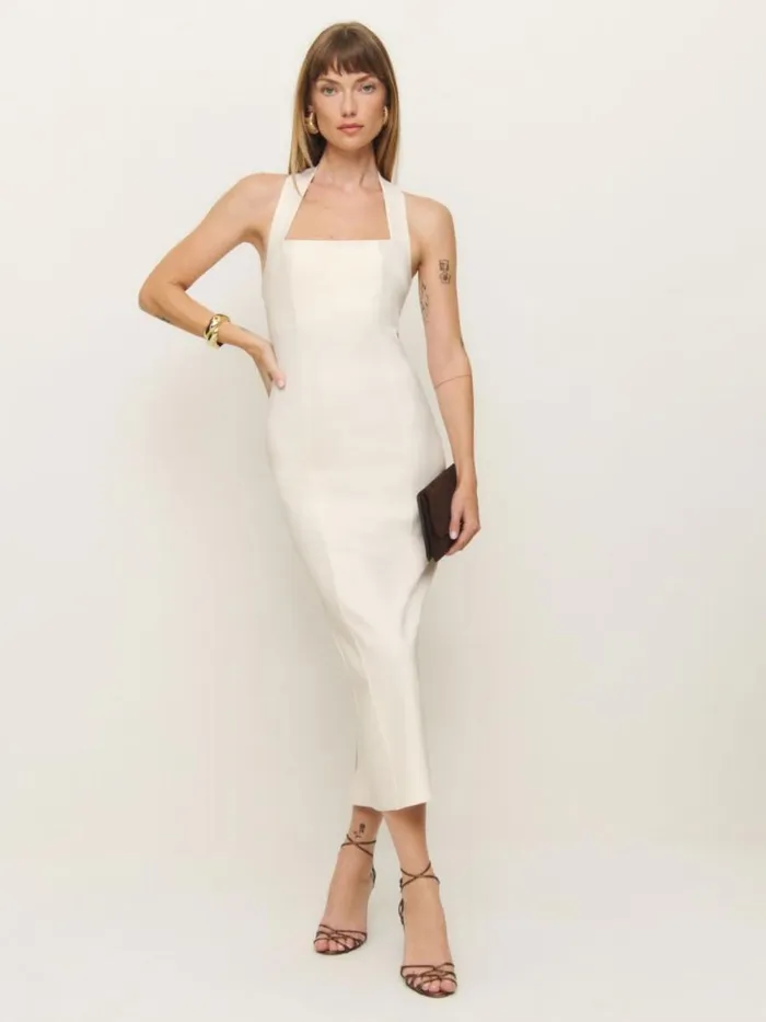 Clothing The Reformation Finnian Knit Dress Fior Di Latte
