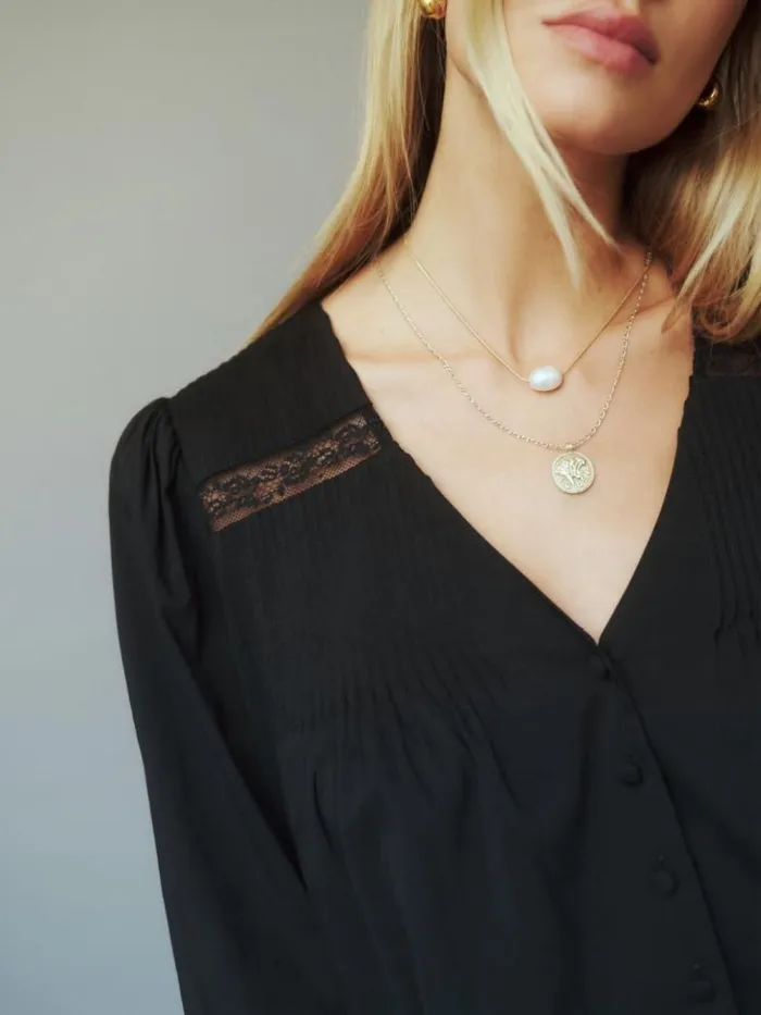 Clothing The Reformation Livvy Top Black