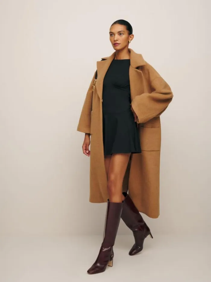 Clothing The Reformation Mayve Knit Dress Black
