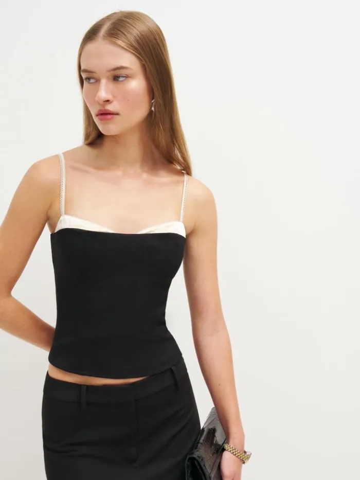 Clothing The Reformation Melanie Top Black