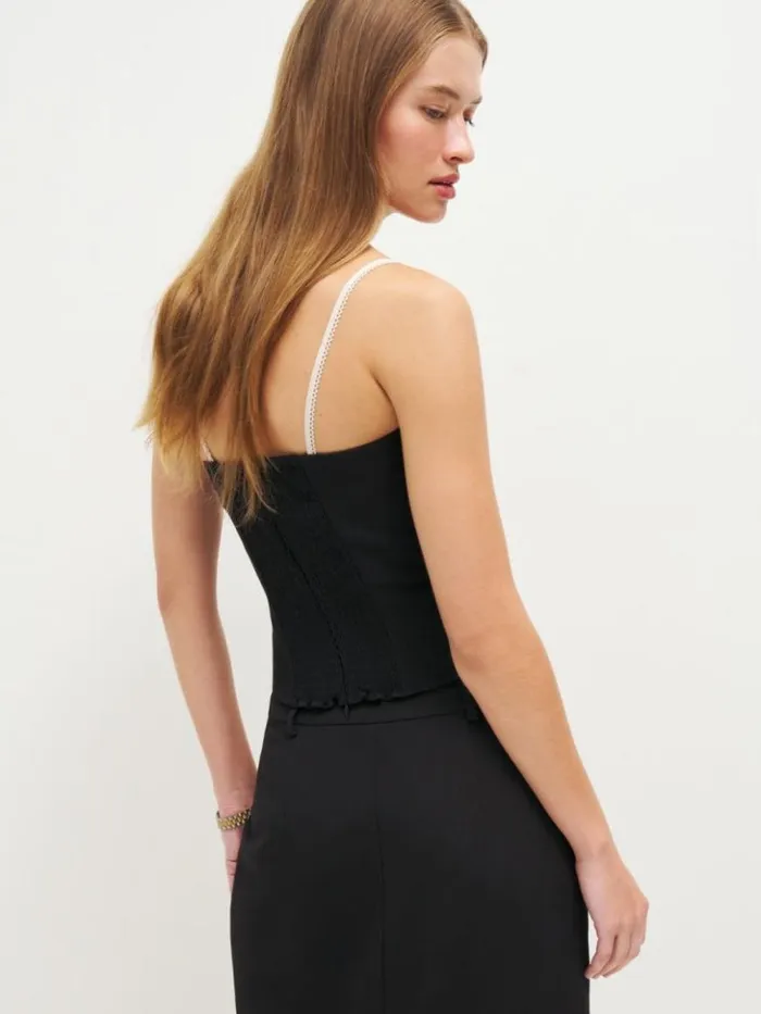 Clothing The Reformation Melanie Top Black