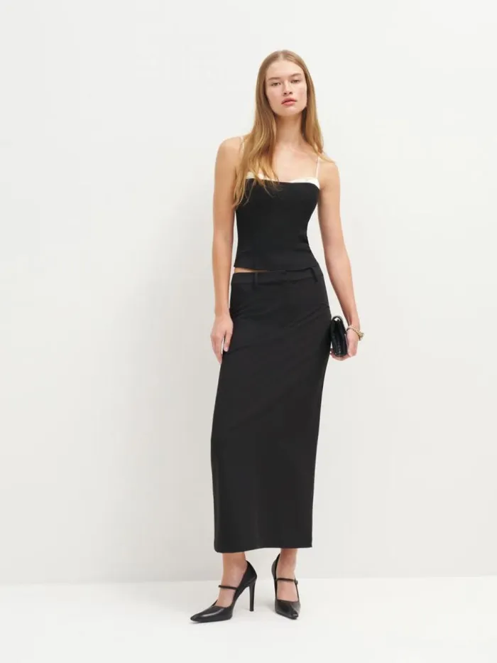 Clothing The Reformation Melanie Top Black