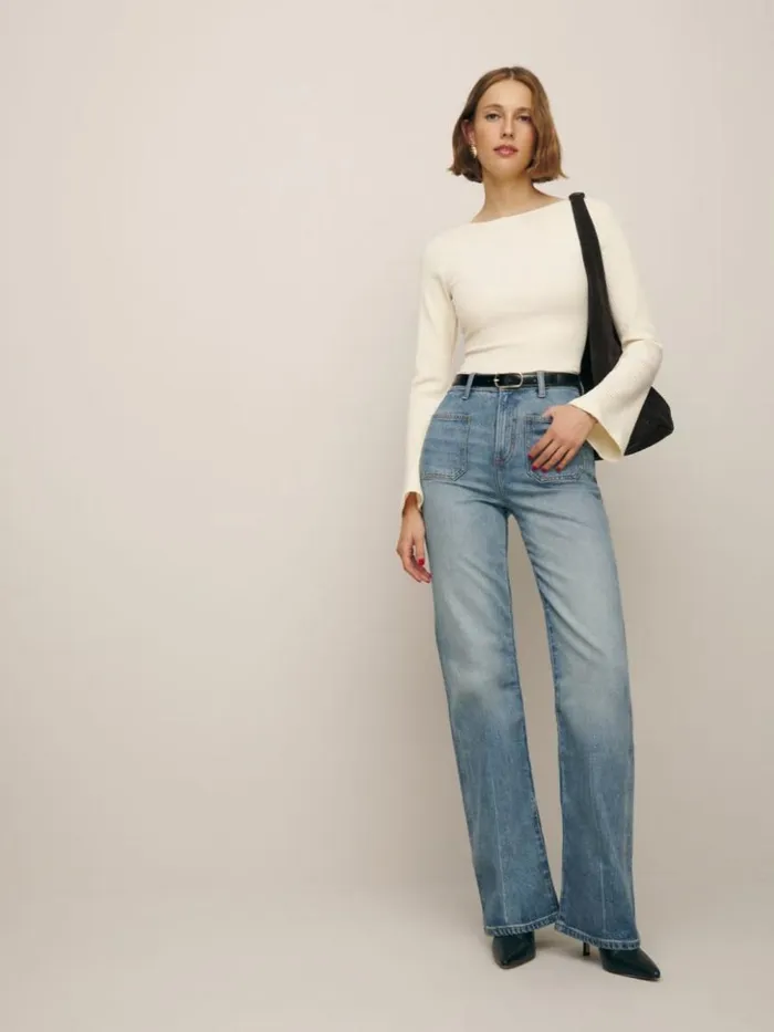 Clothing The Reformation Miller Knit Top Sugar