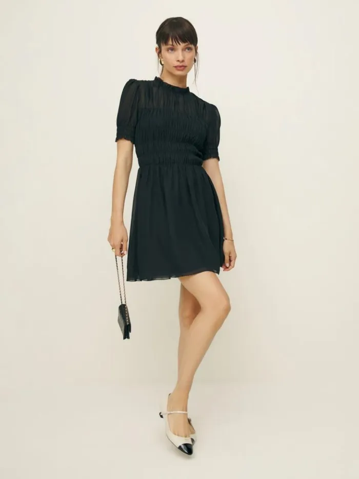 Clothing The Reformation Mimsy Dress Black