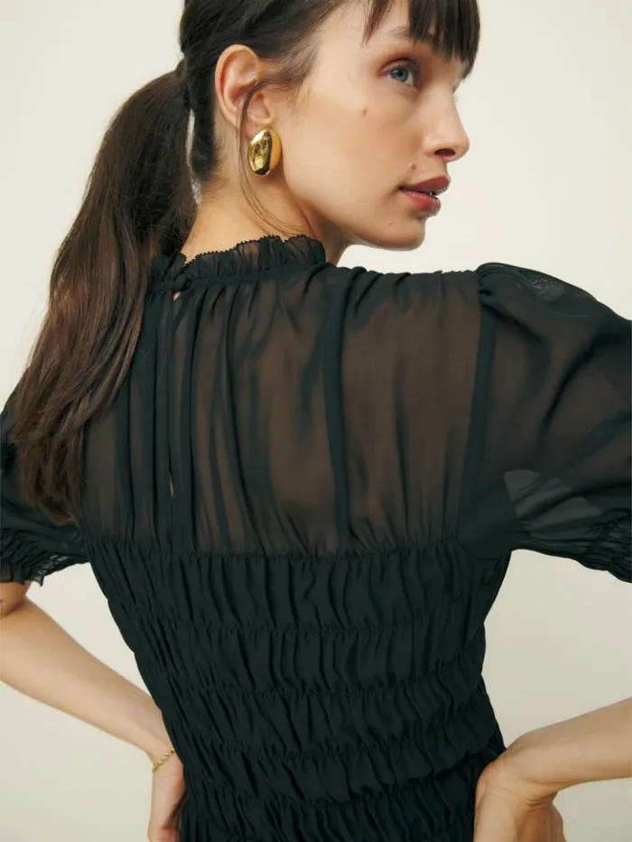 Clothing The Reformation Mimsy Dress Black