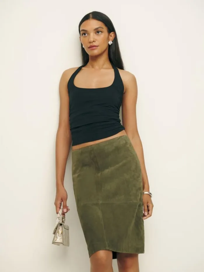 Clothing The Reformation Molly Knit Top Black