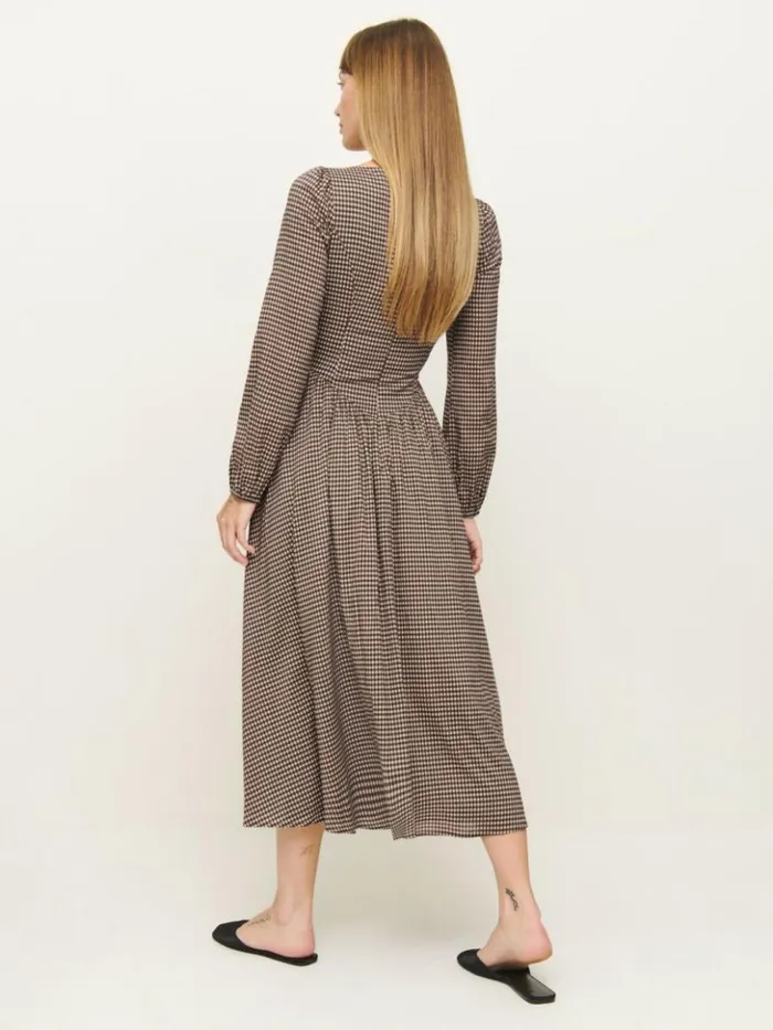 Clothing The Reformation Oria Dress Tartine Check