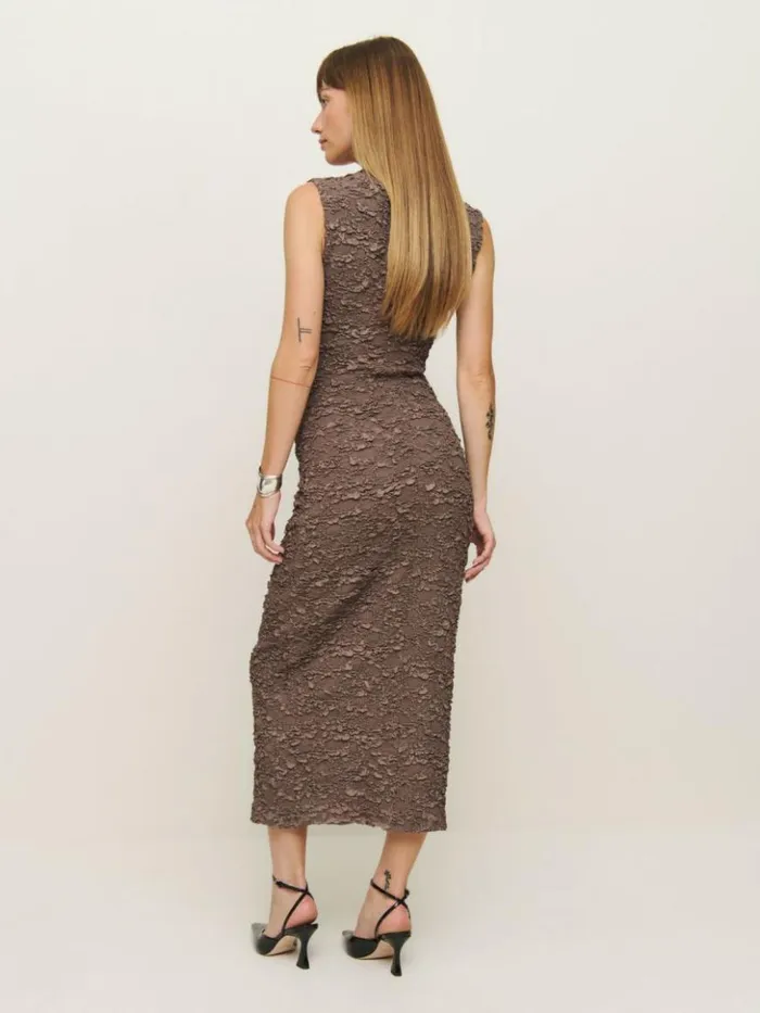 Clothing The Reformation Palm Knit Dress Fog