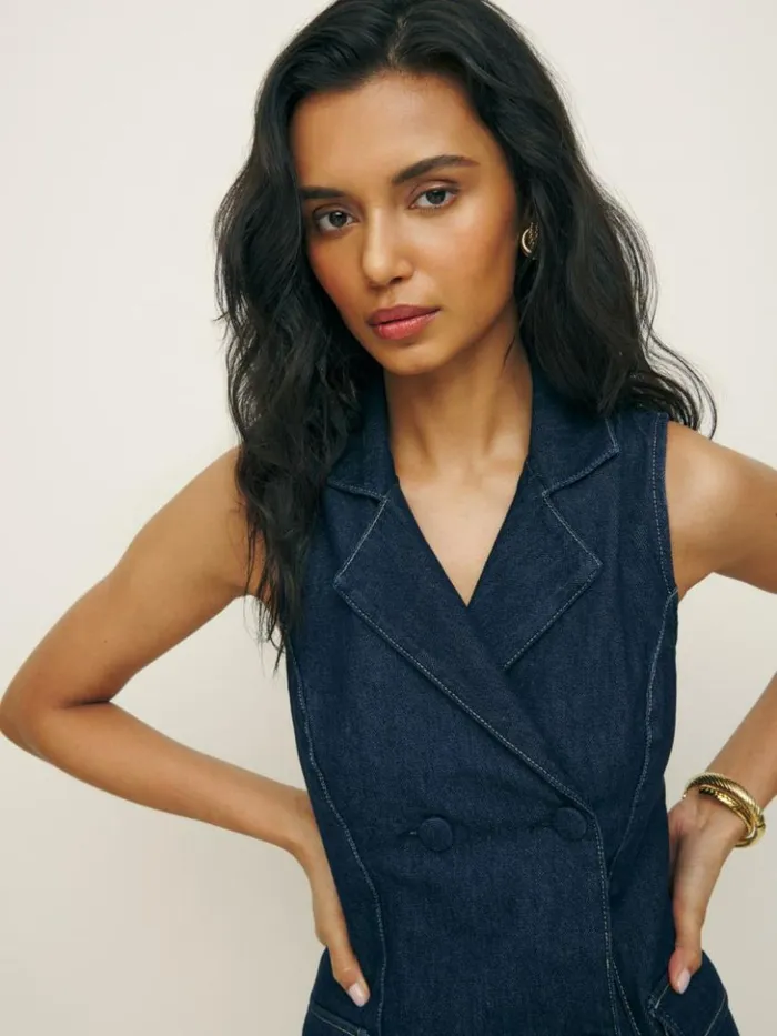 Clothing The Reformation Savannah Denim Dress Prespa