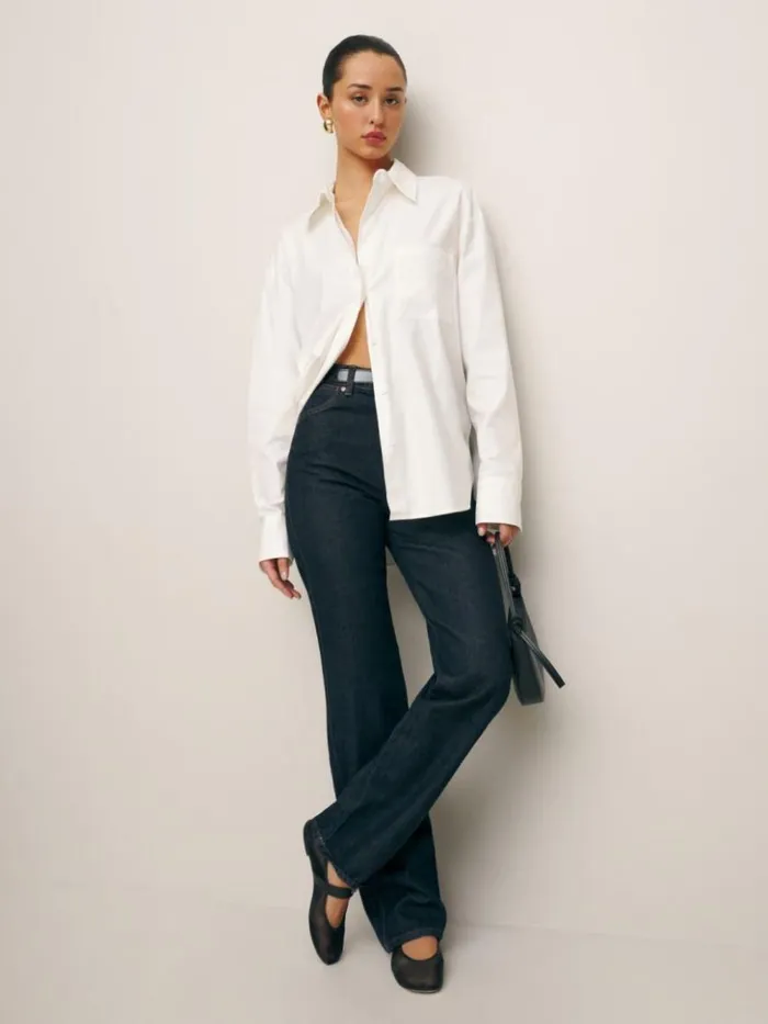 Clothing The Reformation Will Oversized Shirt White