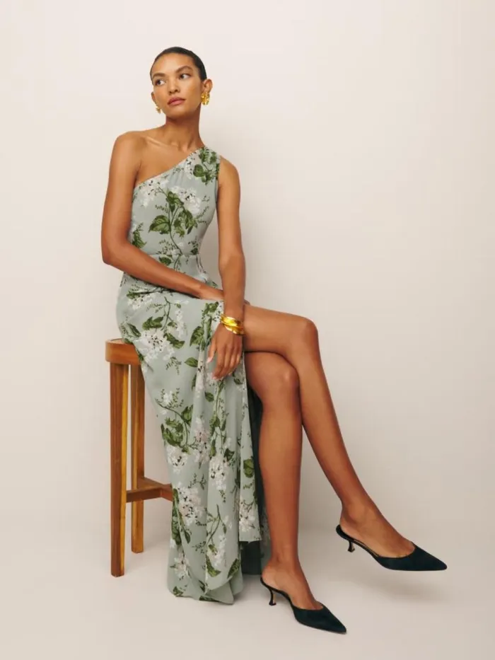 ClothingWeddings The Reformation Evelyn Dress Tea Garden
