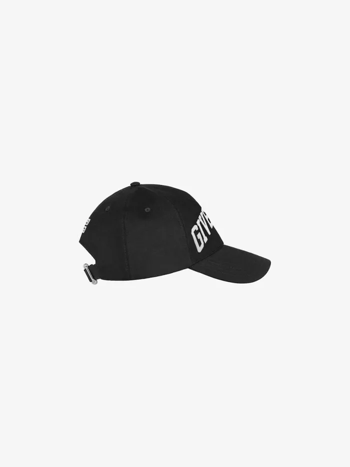 College Embroidered Cap In Cotton Black Men Givenchy Beanies and Caps