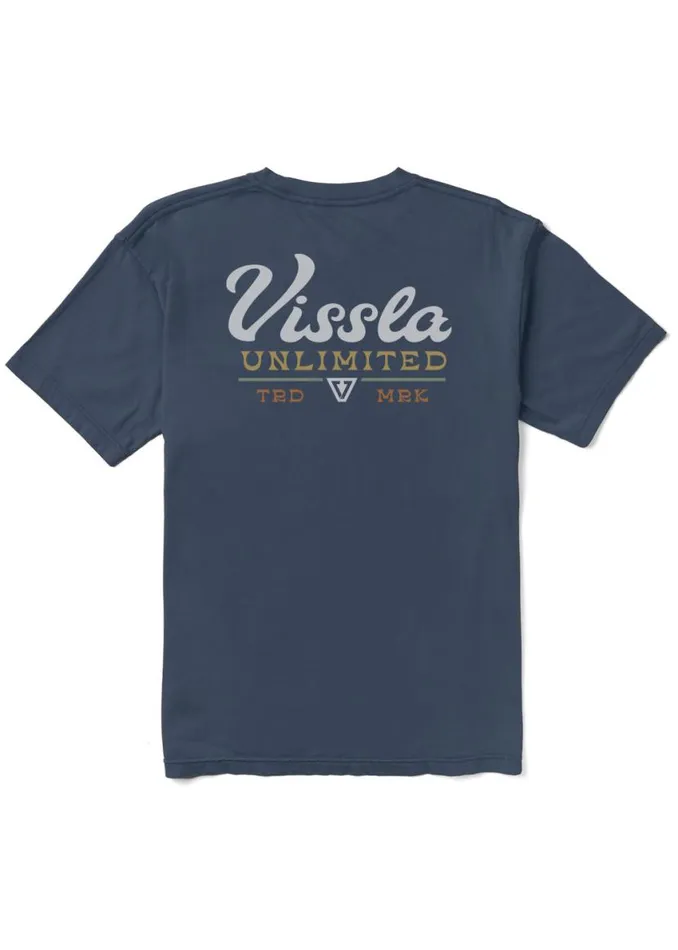 Craftsmen Organic Tee Dark Denim Men Vissla Tees
