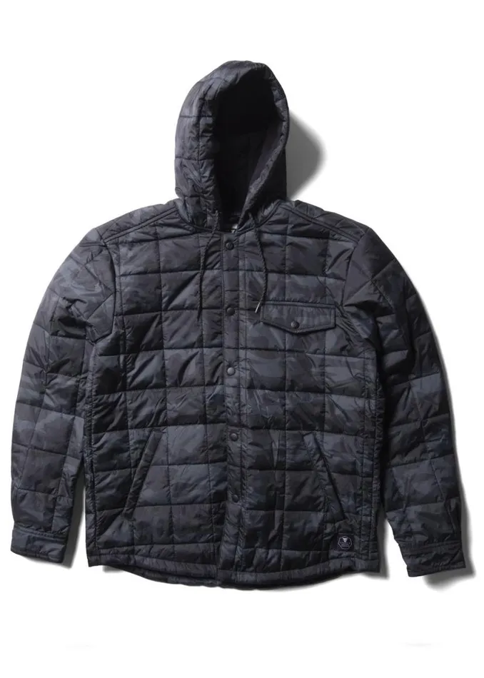 Cronkite Ii Eco Hooded Jacket Black Camo Men Vissla Jackets
