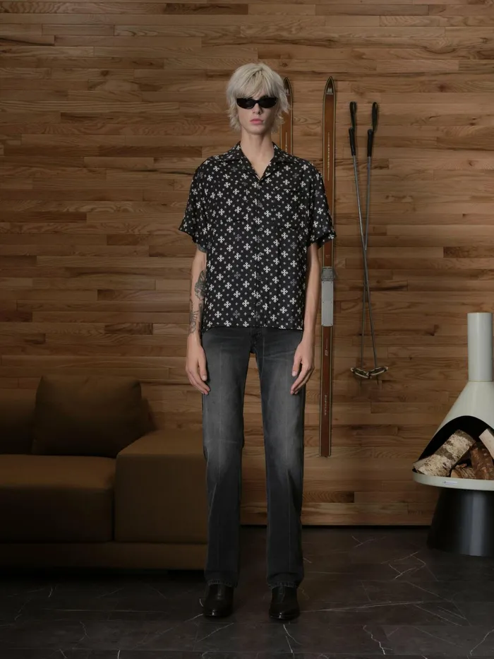 CROSS BANDANA RAYON SHIRT Men Rhude Shirts