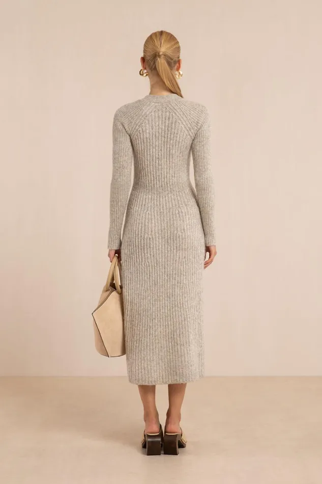 Cult Gaia Bessiana Knit Dress Fog Women Dresses