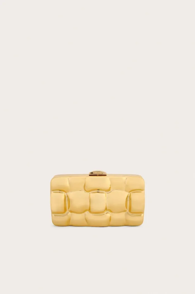 Cult Gaia Darcy Clutch Shiny Gold Women Clutches