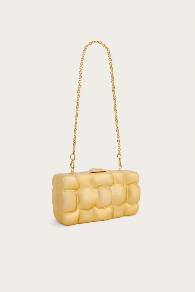 Cult Gaia Darcy Clutch Shiny Gold Women Clutches