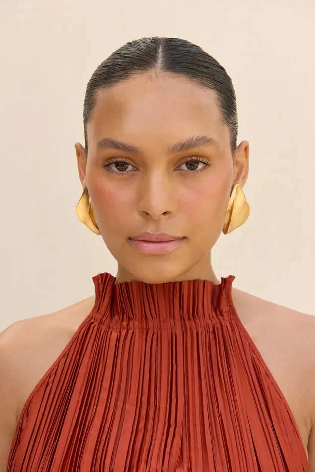 Cult Gaia Erin Earring Brushed Brass Women Jewelry
