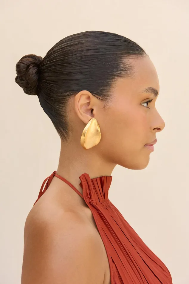 Cult Gaia Erin Earring Brushed Brass Women Jewelry