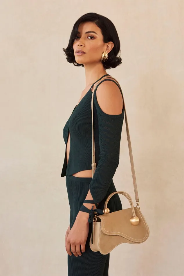 Cult Gaia Kazia Crossbody Bag Sand Dollar Women Crossbody Bags
