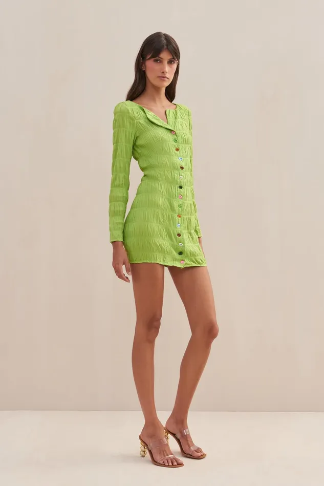 Cult Gaia Lafina Dress Lime Women Dresses Cult Gaia Lafina Dress Lime Women Dresses