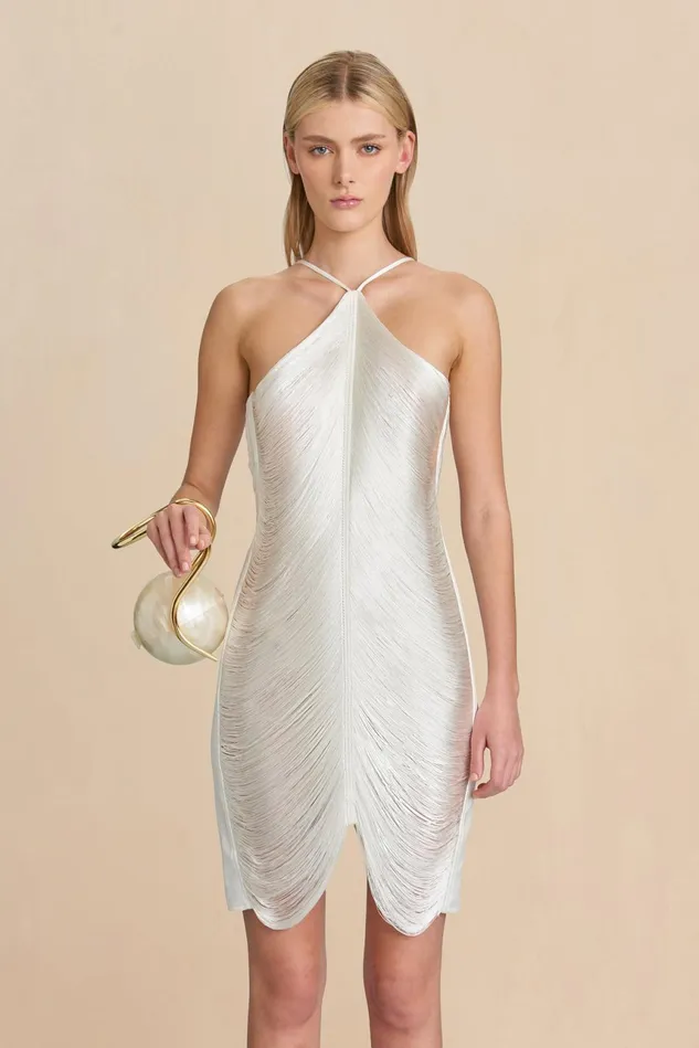 Cult Gaia Mara Dress Off White Women Dresses