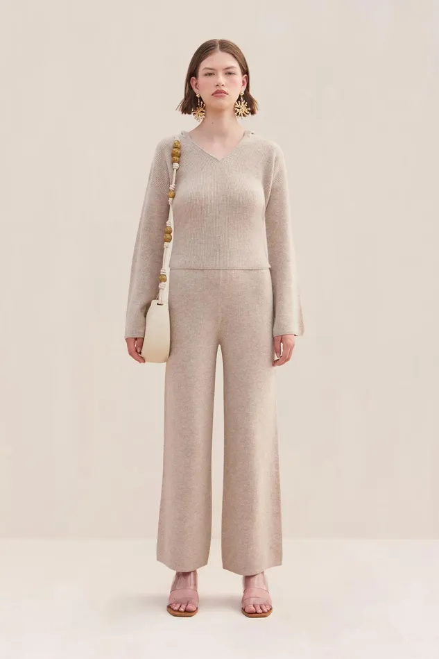 Cult Gaia Piper Knit Pant Millet Women Knits