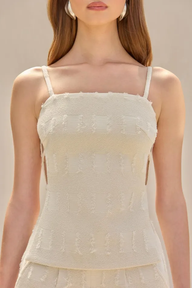 Cult Gaia Simone Top Off White Women Tops