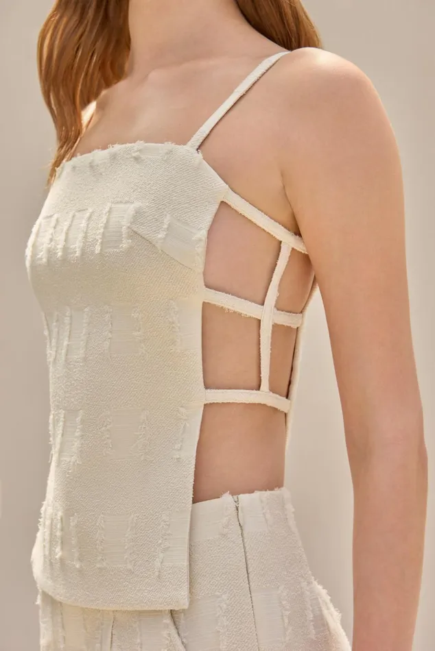 Cult Gaia Simone Top Off White Women Tops