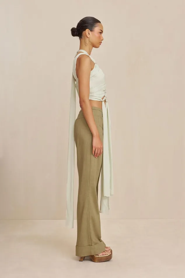 Cult Gaia Taija Top Honeydew Women Tops