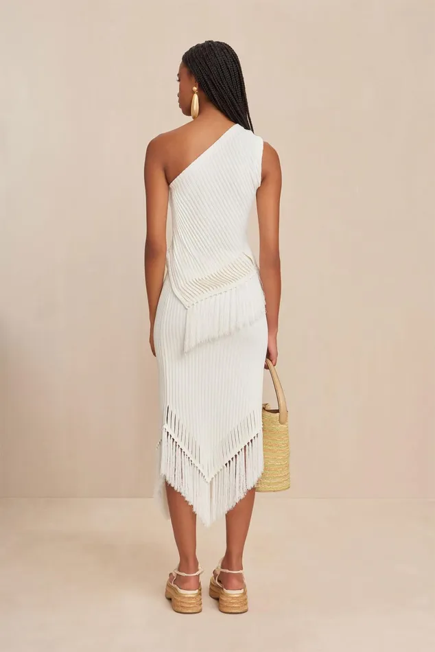 Cult Gaia Trista Knit Top Off White Women Knits