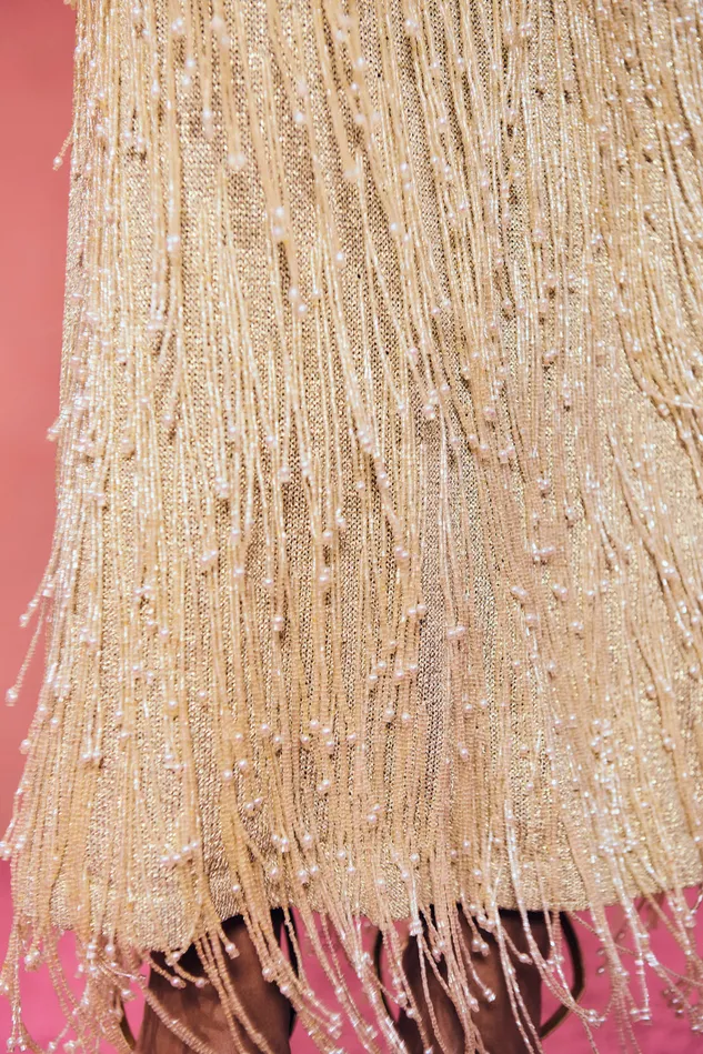 Cult Gaia Zion Knit Gown Light Gold Women Dresses Cult Gaia Zion Knit Gown Light Gold Women Dresses