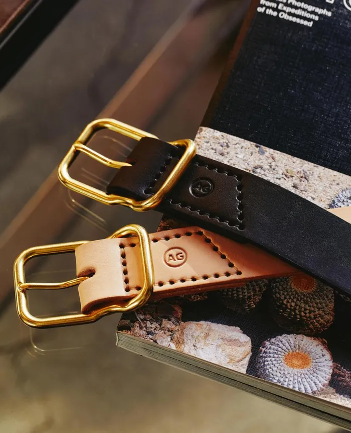 Danny Belt Dark Brownbrass Men AG Jeans Belts Danny Belt Dark Brownbrass Men AG Jeans Belts