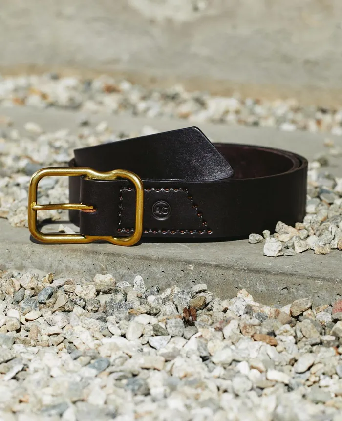 Danny Belt Dark Brownbrass Men AG Jeans Belts Danny Belt Dark Brownbrass Men AG Jeans Belts