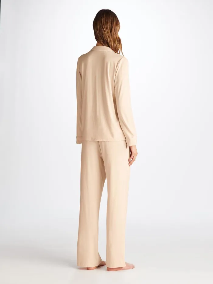 Derek Rose Pajamas Lara Micro Modal Stretch Cream Women Jersey Pajamas