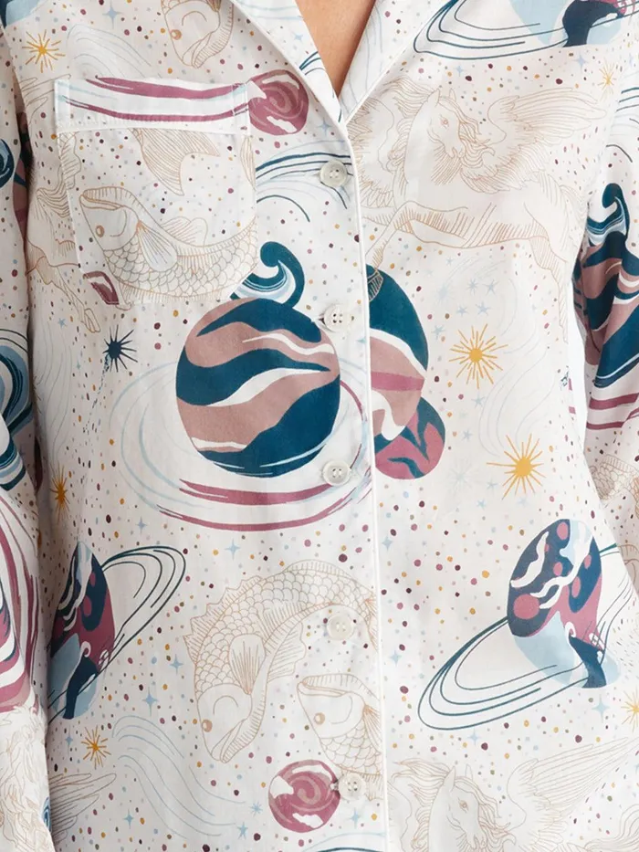 Derek Rose Pajamas Ledbury 76 Cotton Batiste White Women Cotton Pajamas