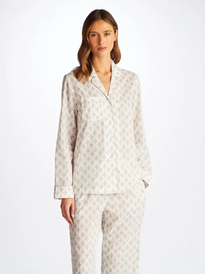 Derek Rose Pajamas Nelson 101 Cotton Batiste White Women Cotton Pajamas