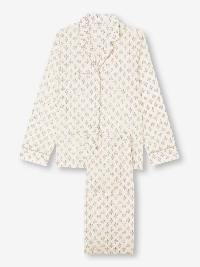 Derek Rose Pajamas Nelson 101 Cotton Batiste White Women Cotton Pajamas