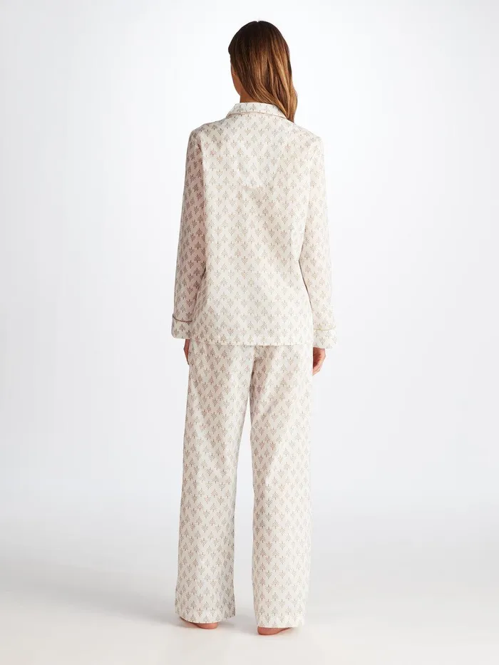 Derek Rose Pajamas Nelson 101 Cotton Batiste White Women Cotton Pajamas