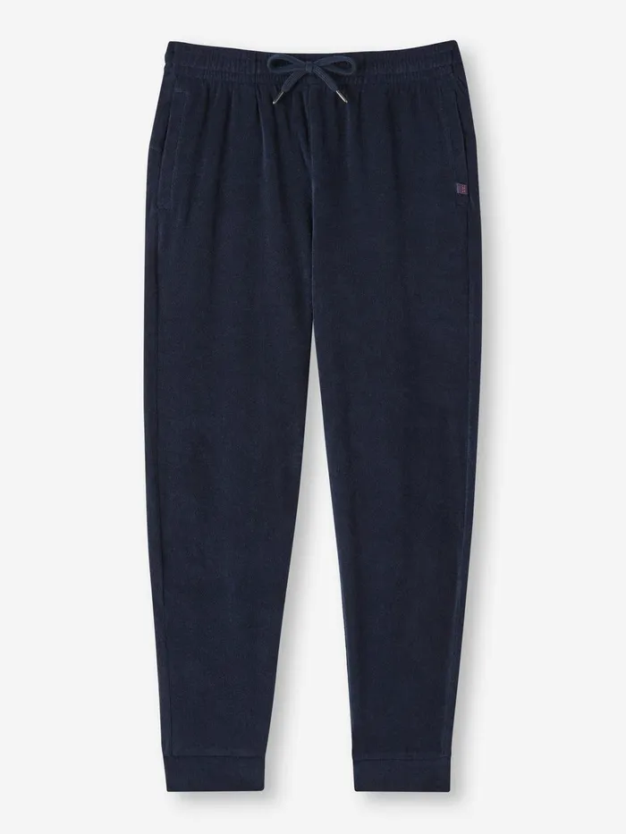 Derek Rose Sweatpants Isaac Terry Cotton Navy Men Casual Pants