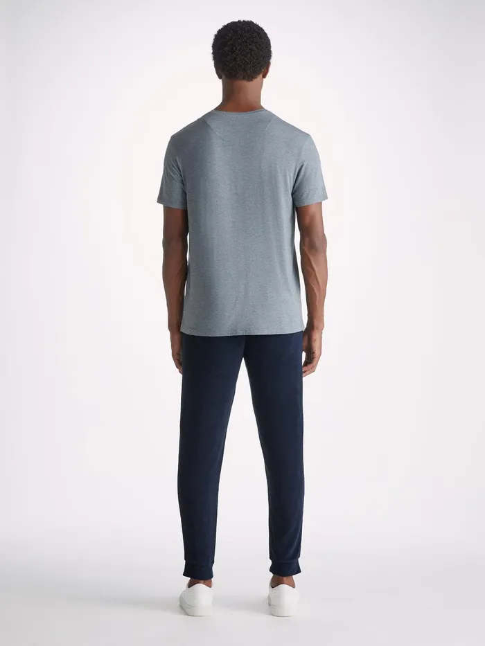 Derek Rose Sweatpants Isaac Terry Cotton Navy Men Casual Pants