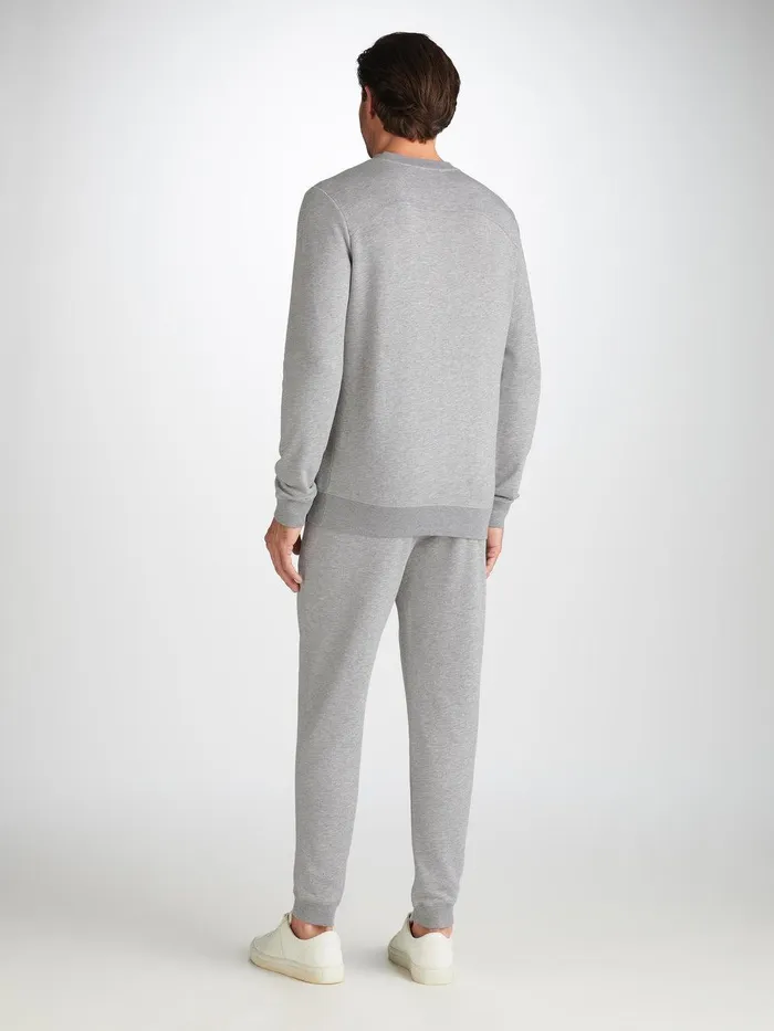 Derek Rose Sweatshirt Quinn Cotton Modal Silver Men Sweatshirts