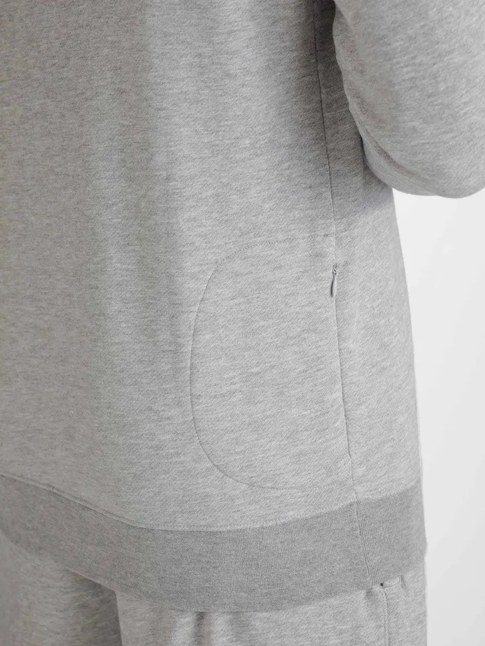 Derek Rose Sweatshirt Quinn Cotton Modal Silver Men Sweatshirts