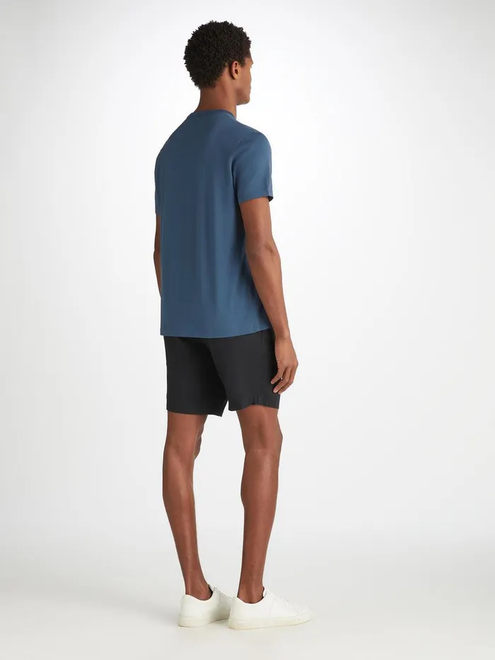 Derek Rose TShirt Barny Pima Cotton Denim Men Short Sleeve TShirts
