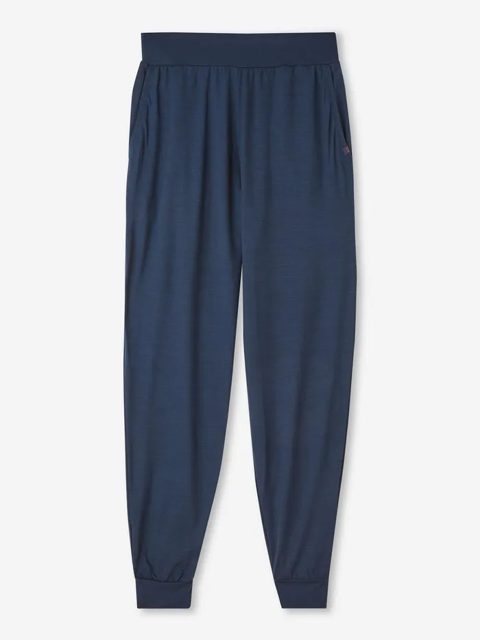 Derek Rose Track Pants Basel Micro Modal Stretch Navy Women Casual Pants