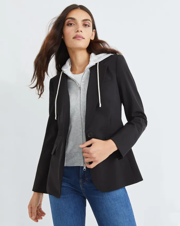 Dickey Jacket Sets Jackets Veronica Beard Classic Dickey Jacket Hoodie Dickey Set Blackgrey