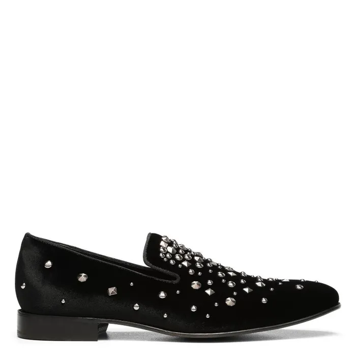 Donald Pliner Dress SPENCER Black Velvet Stud 8211 Men
